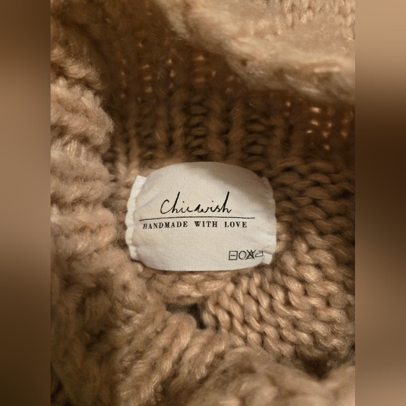 Chicwish Handmade Wool Blend Bubble Sweater - Picture 3 of 4